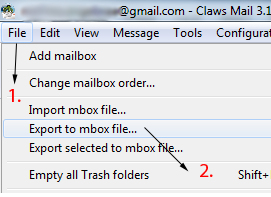 configure claws mail for gmail