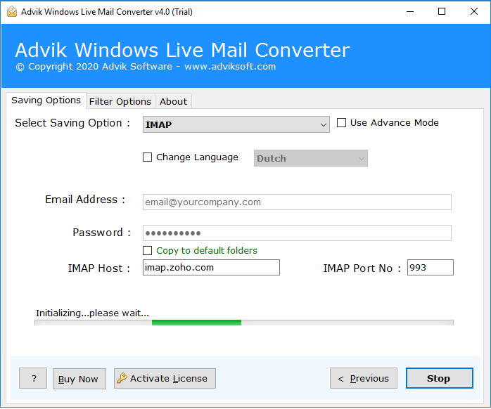 windows live mail to zoho mail 5