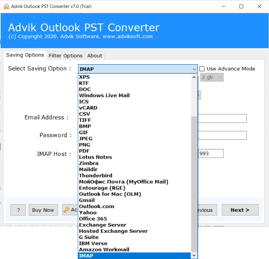 import pst to gmx mail