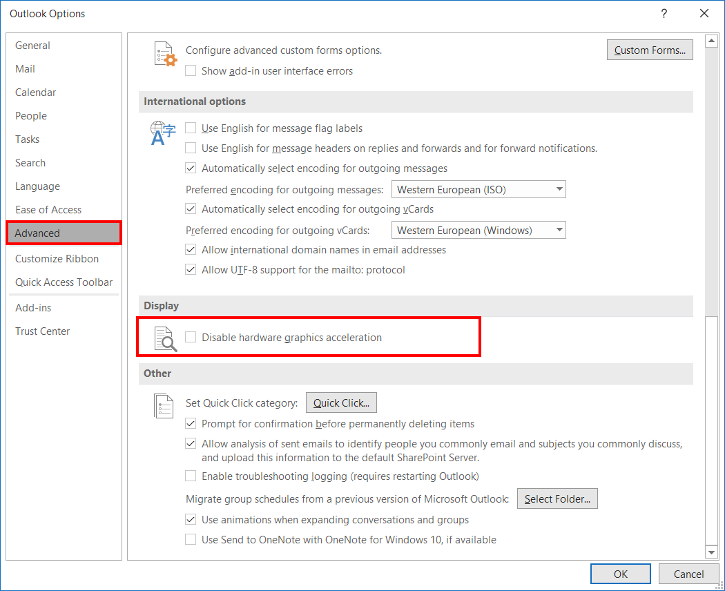 disable hardware acceleration