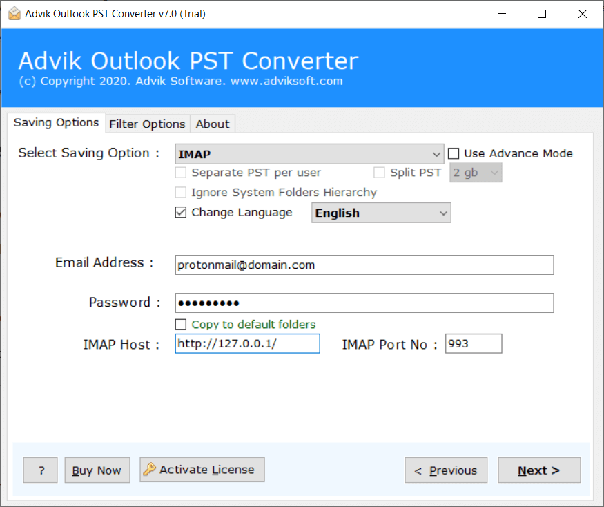 import pst to protonmail