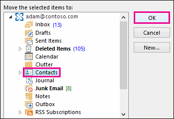 recover deleted contacts from outlook