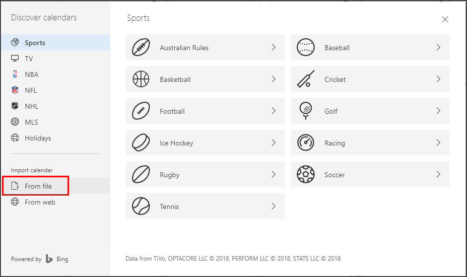 import calendar to office 365