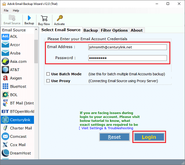 transfer emails from centurylink to outlook 365