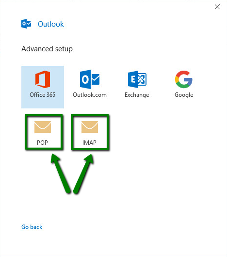 Choose the POP or IMAP