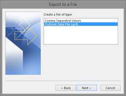 choose Outlook Data File(.pst)