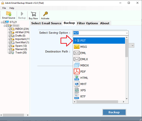 choose file format