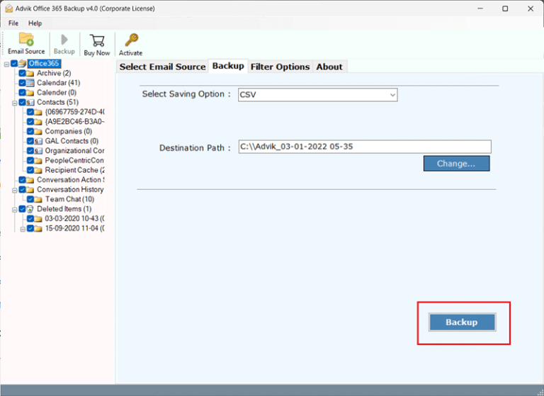 export Office 365 calendar to Excel