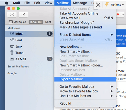 extract email addresses from apple mail