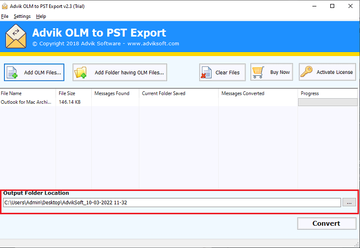 Import OLM to Outlook 2021