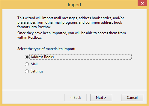 import PST to Postbox email client