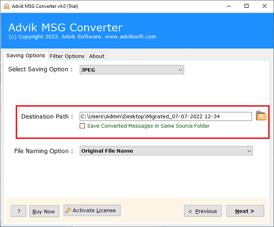 export outlook msg to jpg file