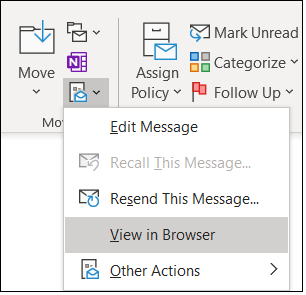 View Outlook Emails in Web Browser