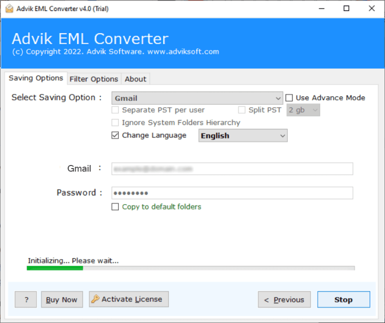 em client to gmail transfer