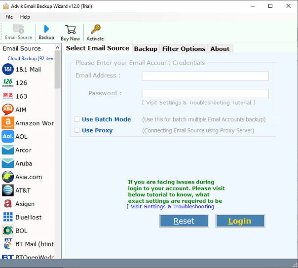 backup emails from hornet.email account to computer