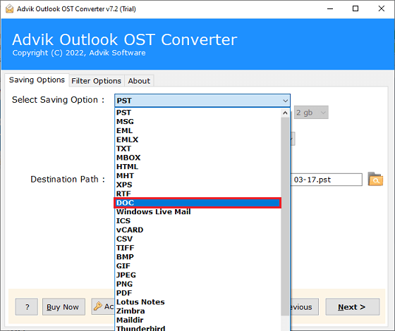 copy Outlook contacts to word document