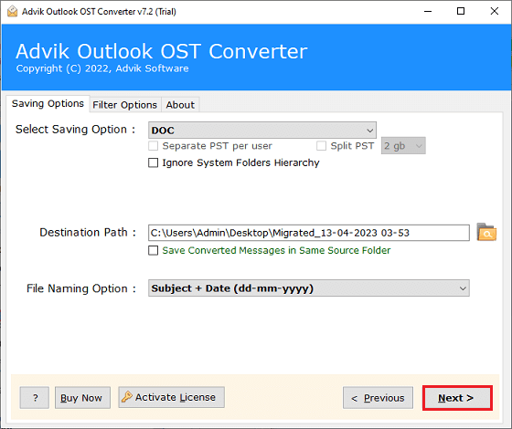 export Outlook contacts to word document