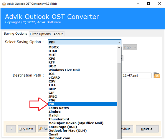 Export Outlook Contacts to PDF Document