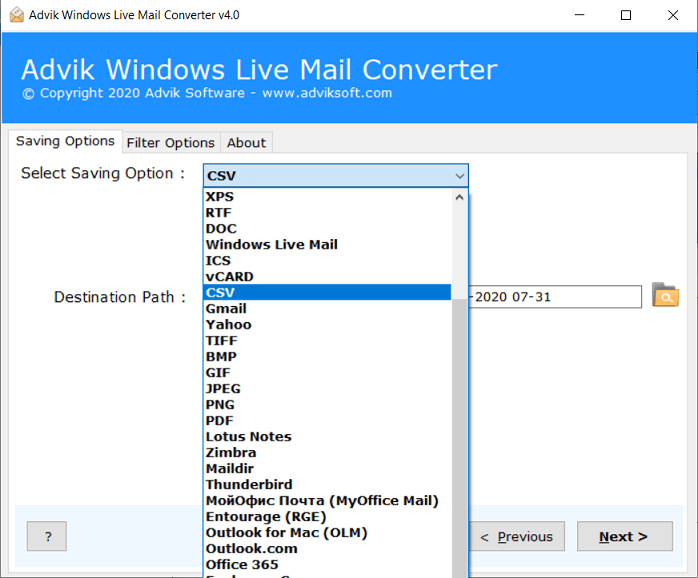 Export Windows Live Mail Error Mapi