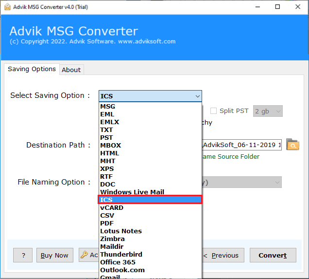 Convert MSG to ICS Using Experts Reliable Solution