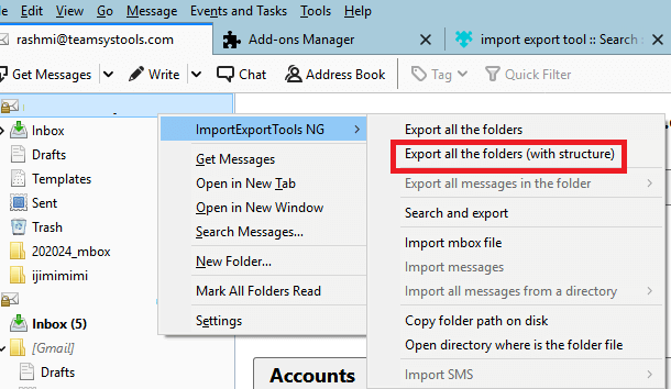 imap emails to .mbox