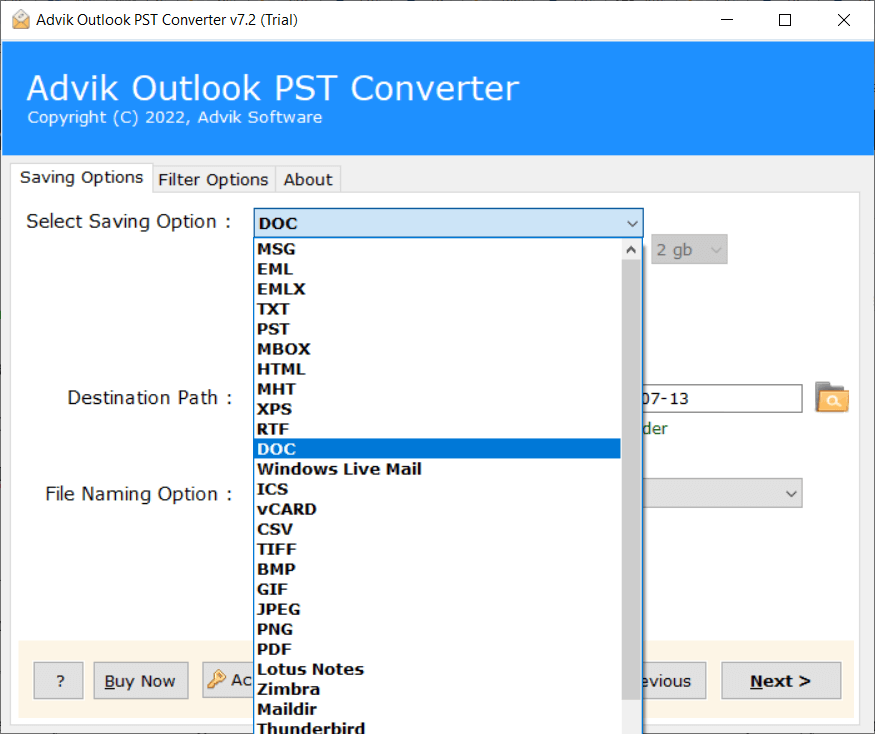 how to convert pst to word