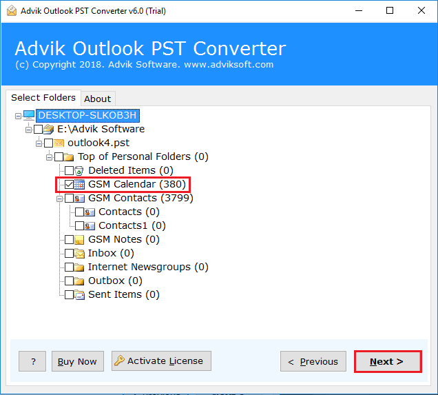 import PST file to resource calendar