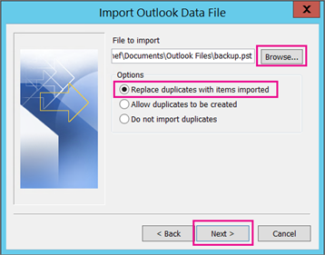 upload PST file to office 365 resource calendar