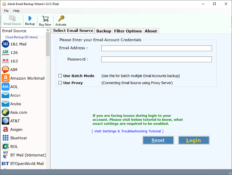 Run the software and choose COX Mail to transfer cox emails to gmail