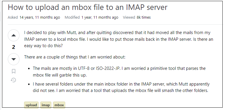 Upload MBOX to IMAP Server