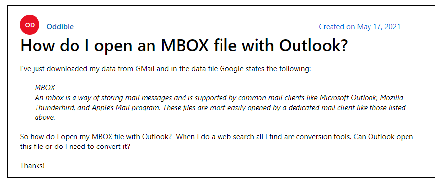 import mbox file to outlook