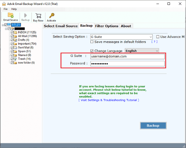 Enter your G Suite login credentials