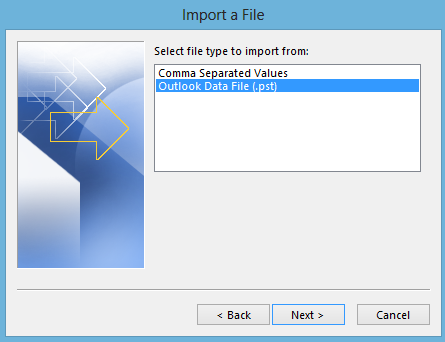 export hotmail to pst