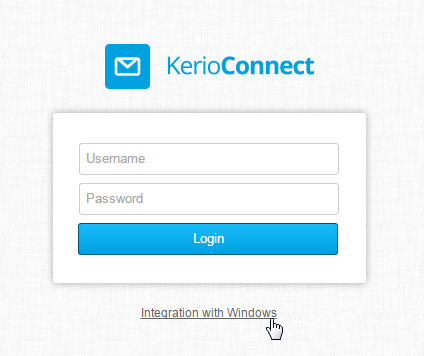 Open the Kerio Login Panel and sign to migrate kerio mail to office 365