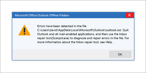 errors detected in ost file