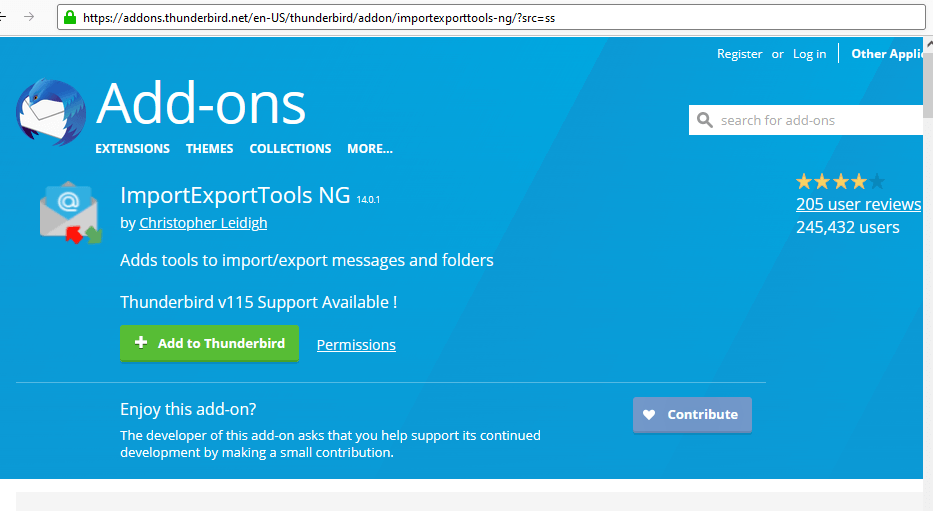 Add ImportExportTools NG add-ons