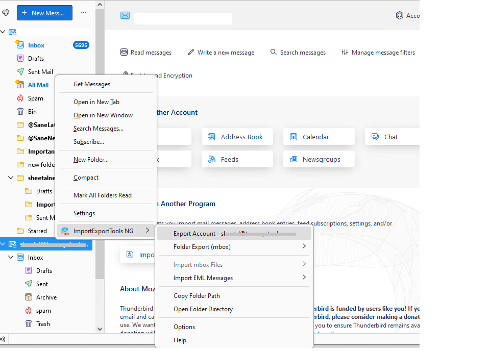 Backup Thunderbird Profile