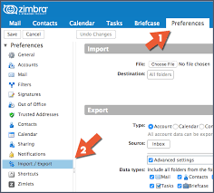 import eml files to zimbra