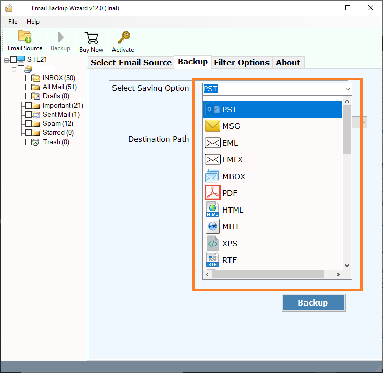 choose file format