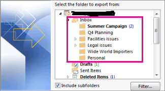 export fastweb emails to pst