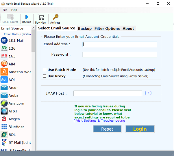 export axigen emails to pst