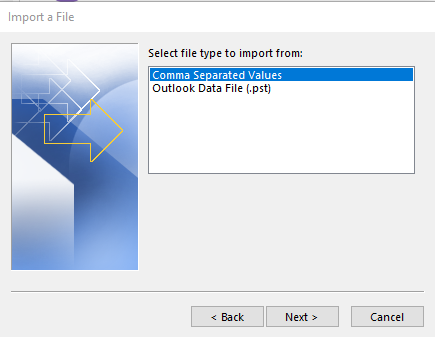 Select csv