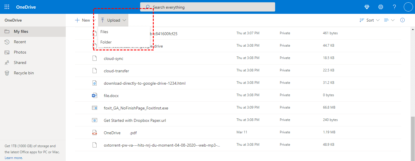 save outlook emails to onedrive