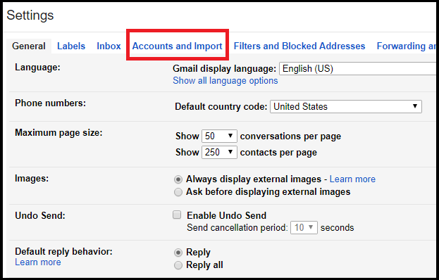 Accounts and Import