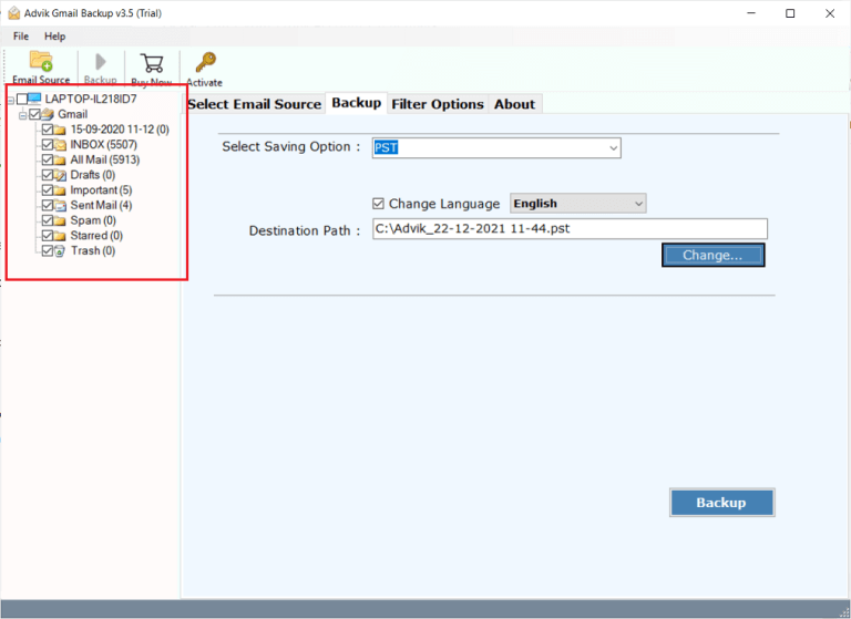 Export Google Workspace to MSG Files