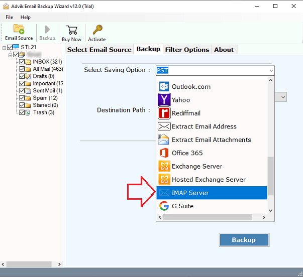 Select IMAP Server