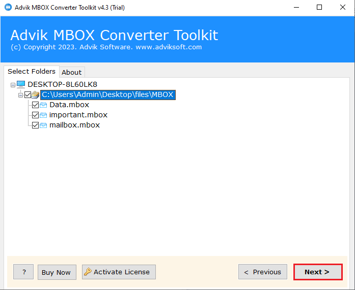 MBOX to Yahoo Import