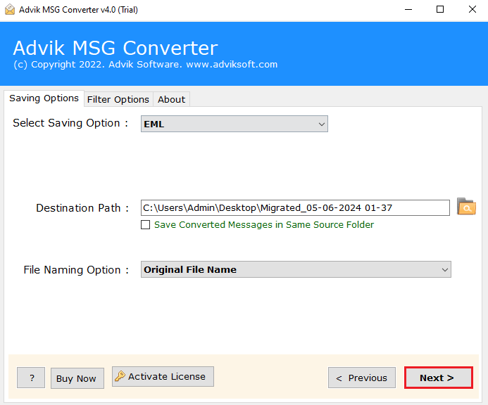 msg to eml conversion